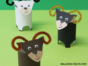 Paper Tube Ram Craft - Hello Holy Days!