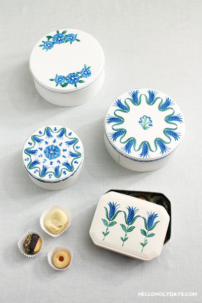 Decoupage Turkish Art Cookie Tins for Ramadan by Hello Holy Days!